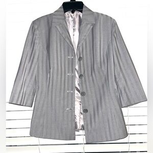 Custom Gray Pinstripe Blazer